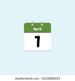 April 1st: Calendar Date Illustration