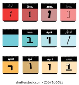 April 1st Calendar Designs: Twelve Unique Variations