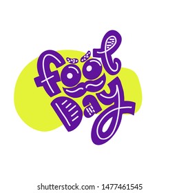 April 1st. Fools day vector composition. Funny hand drawn letters with drawn elements. Concept for greeting card, promotion, leaflet, flyer, article