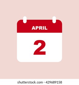 APRIL 2 calendar Icon.