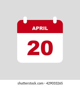APRIL 20 calendar Icon.