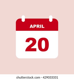 APRIL 20 calendar Icon.