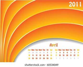 April 2011 wave design calendar