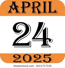 April 2025 calendar icon.Agenda plan, april month schedule calendar and Time planner.Meeting appointment time.Calendar Event schedule date.calendar date icon on white background.