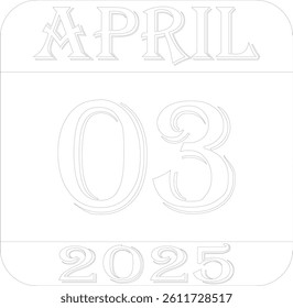 April 2025 calendar line art icon.Agenda plan, april month schedule calendar and Time planner.Meeting appointment time.Calendar Event schedule date.calendar date icon on white background.