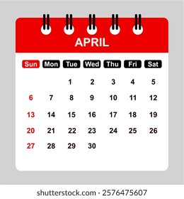 April 2025 Calendar Printable Monthly Planner