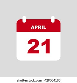 APRIL 21 calendar Icon.
