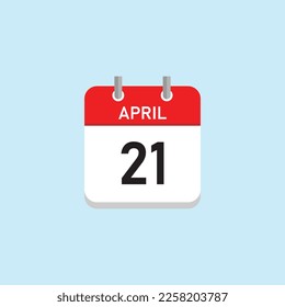 April 21 Concept Design. Vector Illustration.