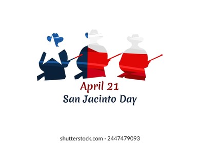 April 21, San Jacinto day. vector illustration. Suitable for greeting card, poster and banner.