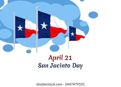 April 21, San Jacinto day. vector illustration. Suitable for greeting card, poster and banner.