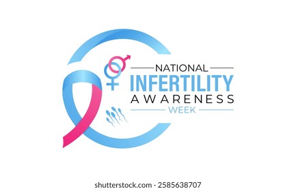 April 21st-27th each year is National Infertility Awareness Week. This week is dedicated to educating the public, supporting individuals and couples facing infertility. Banner poster, flyer background