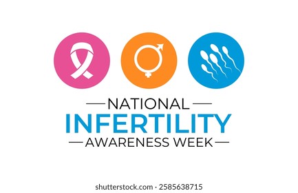 April 21st-27th each year is National Infertility Awareness Week. This week is dedicated to educating the public, supporting individuals and couples facing infertility. Banner poster, flyer background