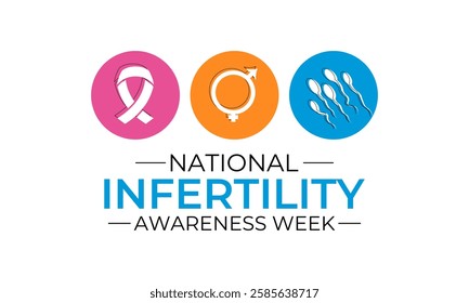 April 21st-27th each year is National Infertility Awareness Week. This week is dedicated to educating the public, supporting individuals and couples facing infertility. Banner poster, flyer background