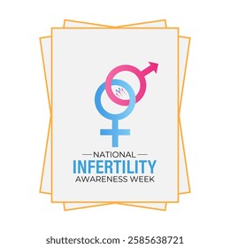 April 21st-27th each year is National Infertility Awareness Week. This week is dedicated to educating the public, supporting individuals and couples facing infertility. Banner poster, flyer background