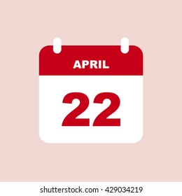 APRIL 22 calendar Icon.