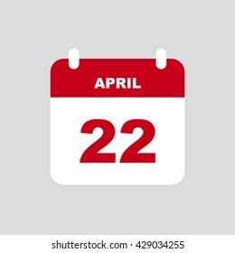 APRIL 22 calendar Icon.