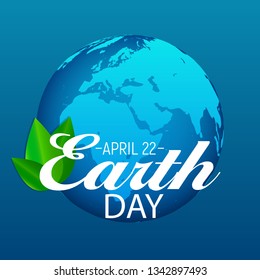 April 22, Earth Day Background Vector Illustration EPS10