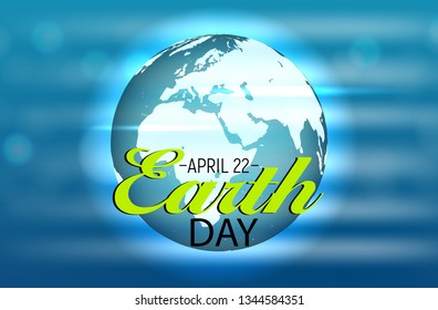 April 22, Earth Day Background Vector Illustration EPS10