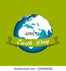 April 22, Earth Day Background Vector Illustration EPS10