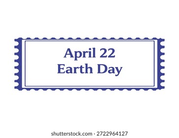 22 de abril Dia da Terra selo vetor ícone em um fundo branco
Carimbo de correio vetorial sobre fundo branco