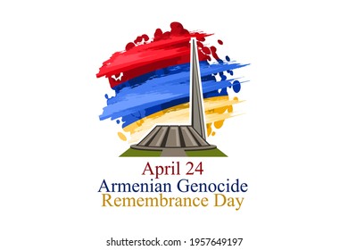 April 24, Armenian Genocide Remembrance Day vector illustration. Suitable for greeting card, poster and banner.