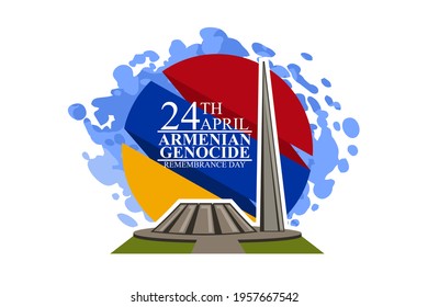 April 24, Armenian Genocide Remembrance Day vector illustration. Suitable for greeting card, poster and banner.