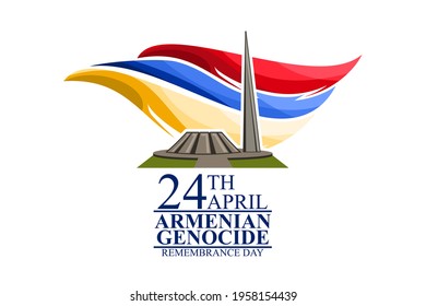 April 24, Armenian Genocide Remembrance Day vector illustration. Suitable for greeting card, poster and banner.