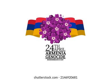 April 24, Armenian Genocide Remembrance Day vector illustration. Suitable for greeting card, poster and banner.