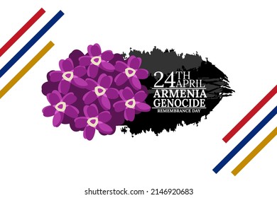 April 24, Armenian Genocide Remembrance Day vector illustration. Suitable for greeting card, poster and banner.
