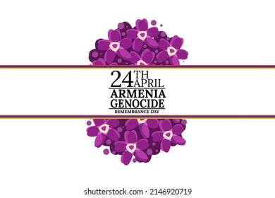 April 24, Armenian Genocide Remembrance Day vector illustration. Suitable for greeting card, poster and banner.