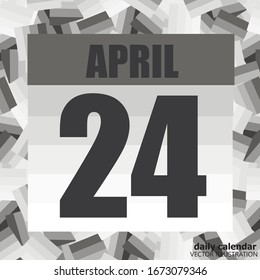 April 24 icon. For planning important day. Banner for holidays and special days.  Twenty-fourth of april. Vector Illustration.