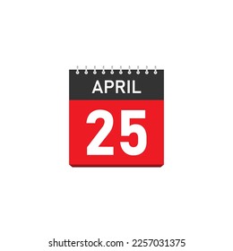 April 25 Concept Design. Vector Illustration.