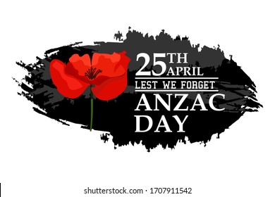 April 25. Happy Anzac Day Vector Illustration. Suitable for greeting card, poster and banner