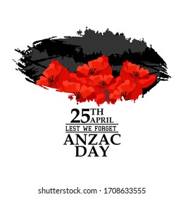 April 25. Happy Anzac Day Vector Illustration. Suitable for greeting card, poster and banner