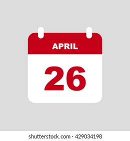 APRIL 26 calendar Icon.