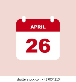 APRIL 26 calendar Icon.
