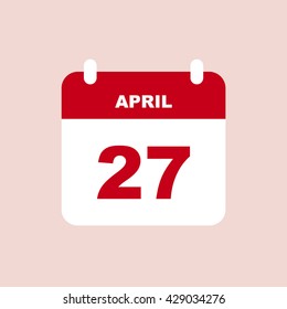 APRIL 27 calendar Icon.