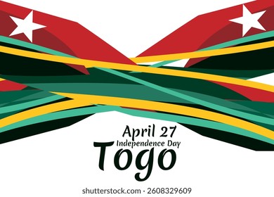 April 27, Independence day of Togo Vector Illustration. Suitable for greeting card, poster and banner.