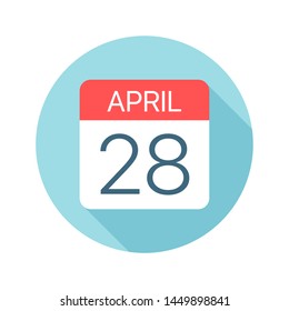 April 28 - Calendar Icon - Vector Illustration
