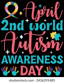 April 2nd world autism awareness day t shirt design