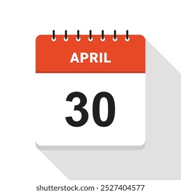30 de abril Ícone Data do Calendário