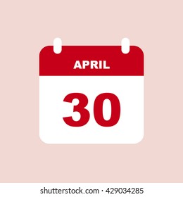 APRIL 30 calendar Icon.