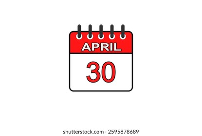 April 30 Calendar Icon – Important Date, Event Reminder, Planner