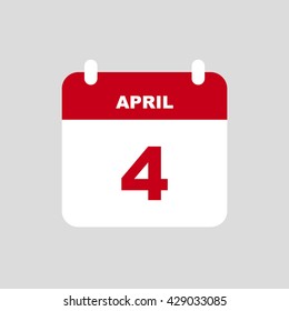 APRIL 4 calendar Icon.