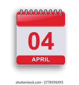 April 4 Daily Planner Page Clean Modern