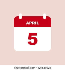 APRIL 5 calendar Icon.