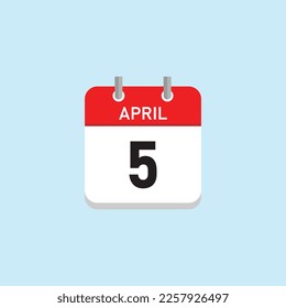 April 5 Concept Design. Vector Illustration.