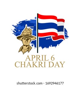 April 6, Chakri Day vector illustration. Suitable for greeting card, poster and banner.