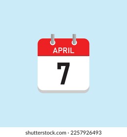 April 7 Concept Design. Vector Illustration.
