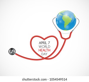 April 7, World Health Day Background. Vector Illustration EPS10